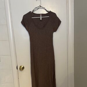 Free People Elegant Brown Maxi Dress